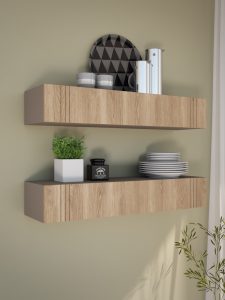 Wall cabinet with flap door